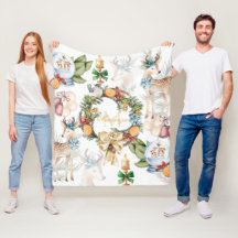 Mooie Waterverf Herten Kerst Monogrammed