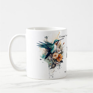 Mooie Waterverf Hummingbird Monogram Naam Koffiemok