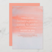 Mooie waterverf huwelijksuitnodiging kaart (Voorkant / Achterkant)