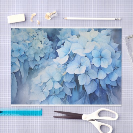 Mooie Waterverf Hydrangea Decoupage Tissuepapier (Craft)