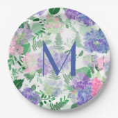 Mooie Waterverf Hydrangea Mix Papieren Bordje (Voorkant)