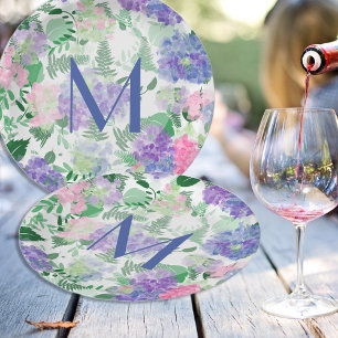 Mooie Waterverf Hydrangea Mix Papieren Bordje