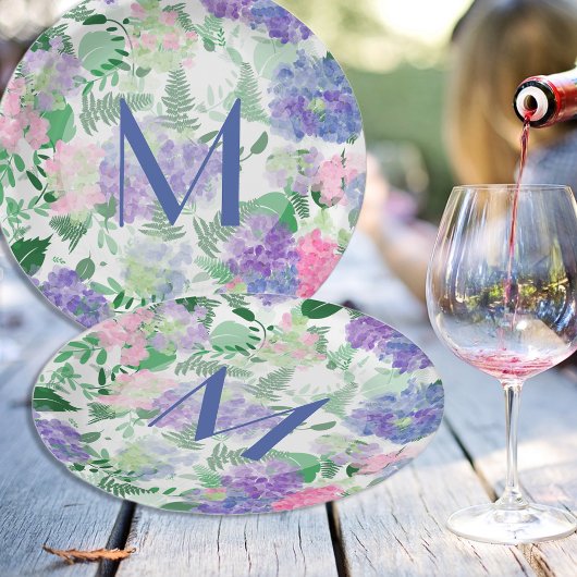 Mooie Waterverf Hydrangea Mix Papieren Bordje