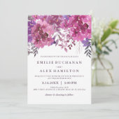 Mooie waterverf hydrangea's en botanicals kaart (Staand voorkant)