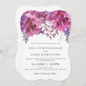 Mooie Waterverf Hydrangeas en Botanische stoffen Kaart (Voorkant / Achterkant)