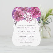 Mooie Waterverf Hydrangeas en Botanische stoffen Kaart (Staand voorkant)