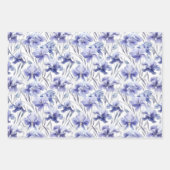 Mooie Waterverf Iris-ventilatorlichte Paarse kunst Inpakpapier Vel (Voorkant 2)