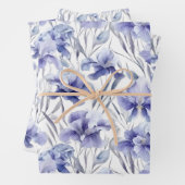 Mooie Waterverf Iris-ventilatorlichte Paarse kunst Inpakpapier Vel (In situ)