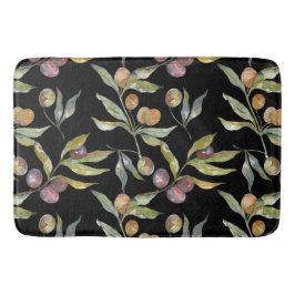 Mooie Waterverf italiaanse olijven patroontje zwar Badmat