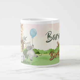 Mooie Waterverf Jungle Dieren Verjaardag Aangepast Grote Koffiekop