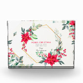 Mooie Waterverf kerstbloemen fotoblok (Voorkant)