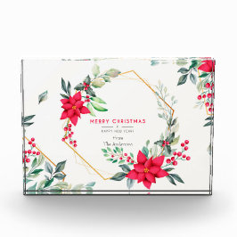 Mooie Waterverf kerstbloemen fotoblok