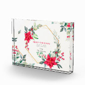 Mooie Waterverf kerstbloemen fotoblok (Rechts)