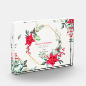 Mooie Waterverf kerstbloemen fotoblok (Links)