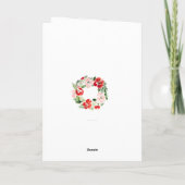 Mooie waterverf Kerstkrans Kerstvreugde Kaart (Achterkant)