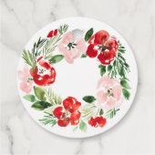 Mooie Waterverf kerstmis Bedankjes Labels (Achterkant)