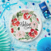 Mooie Waterverf kerstmis Papieren Bordje (Feest)
