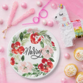 Mooie Waterverf kerstmis Papieren Bordje (Feest)