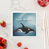 Mooie Waterverf Killer Whale, Orcinus Orca Servet (Insitu)