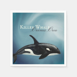 Mooie Waterverf Killer Whale, Orcinus Orca Servet