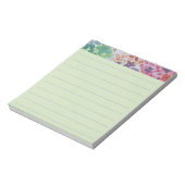 Mooie Waterverf, kleurrijke bloemen gelijnd Notitieblok (Linkerzijde)