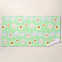 Mooie waterverf kleurrijke Madeliefjes Patroon Gro Strandlaken