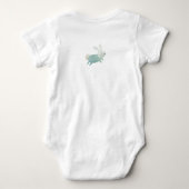 Mooie waterverf Konijn & bloemen Romper (Achterkant)