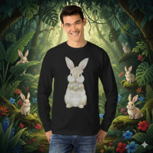 Mooie Waterverf Konijn Kerst T-Shirt