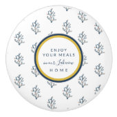 Mooie waterverf koraal op het Witte strand Keramische Knop (Voorkant)