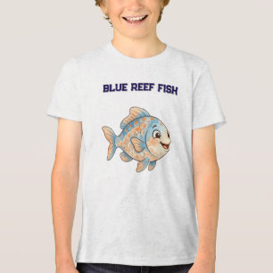 Mooie Waterverf Koraalblauwe Vis Kinderen T-Shirt
