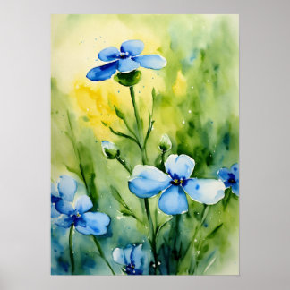 Mooie waterverf kunst voor muurdecor poster