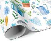 Mooie waterverf lente bloem motief Gelukkig Pasen Cadeaupapier (Rol Hoek)