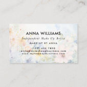 Mooie Waterverf lentebloem make-up artiest Visitekaartje (Achterkant)