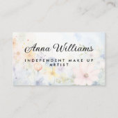 Mooie Waterverf lentebloem make-up artiest Visitekaartje (Voorkant)