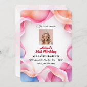 Mooie Waterverf Lijst Verjaardag gepersonaliseerd Kaart (Voorkant / Achterkant)