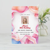 Mooie Waterverf Lijst Verjaardag gepersonaliseerd Kaart (Staand voorkant)