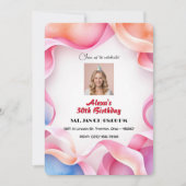 Mooie Waterverf Lijst Verjaardag gepersonaliseerd Kaart (Voorkant)