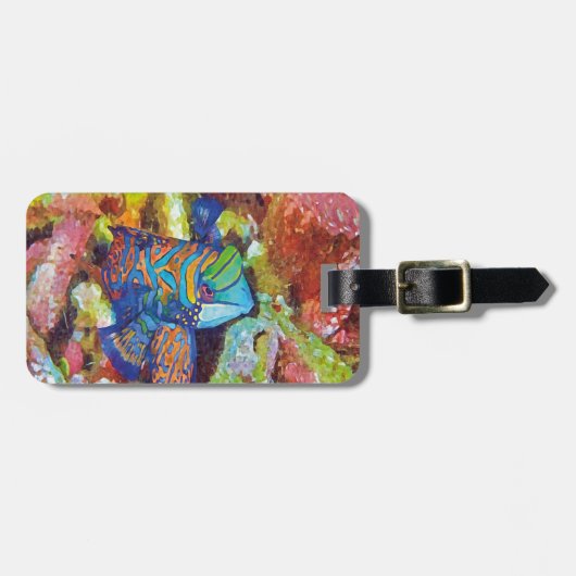 Mooie Waterverf Mandarijns design Bagagelabel (Voorkant horizontaal)