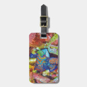 Mooie Waterverf Mandarijns design Bagagelabel (Voorkant verticaal)