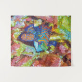 Mooie Waterverf Mandarijns design Wandkleed (Voorkant (horizontaal))