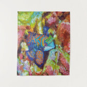 Mooie Waterverf Mandarijns design Wandkleed (Voorkant)