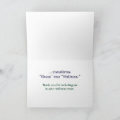 Mooie Waterverf Massage Acupunctuur Client Bedankkaart (Binnen)