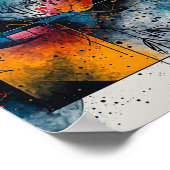 Mooie Waterverf met drijvend Poster (Hoek)