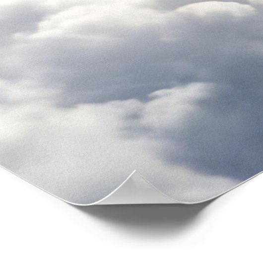 Mooie Waterverf met hart en wolken Poster (Hoek)