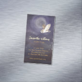 Mooie Waterverf met volle maan en bocht Magnetisch Visitekaartje (Voorbeeld)