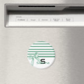 Mooie waterverf mint lint strepen magneet (Insitu (Vaatwasser))