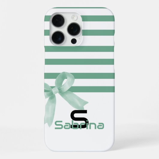 Mooie waterverf mint strik lint iPhone hoesje (Achterkant)