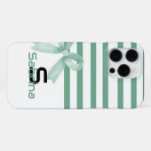 Mooie waterverf mint strik lint iPhone hoesje (Achterkant horizontaal)