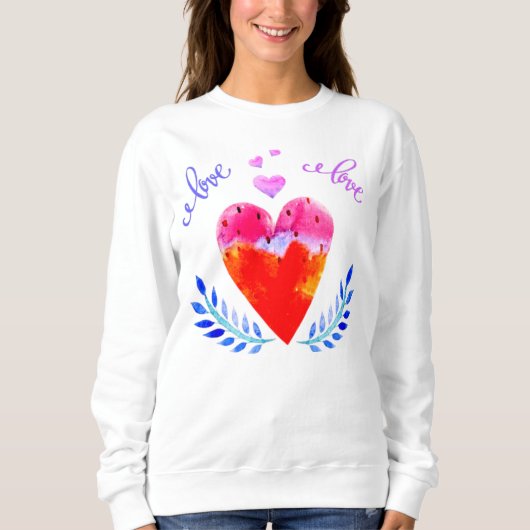 Mooie Waterverf moeder vogel icoon Trui (Voorkant)