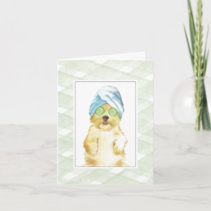 Mooie waterverf Morkie Poo bedankkaartjes Feestdagen Kaart